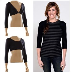 Sleevey Wonders - 3/4 length sleeve - black jersey - 2XL - New!